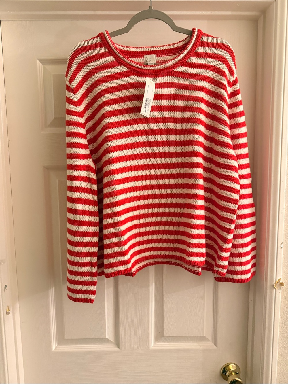 Target Red and White Striped Crewneck Sweater